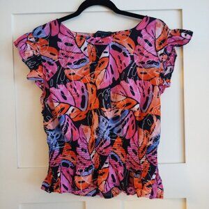 Tommy Hilfiger Flutter Sleeve Summer Top | Size US XL